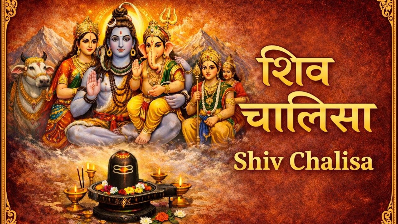 श्री शिव चालीसा | सम्पूर्ण शिव परिवार के दर्शन | Shri Shiv Chalisa with Lyrics