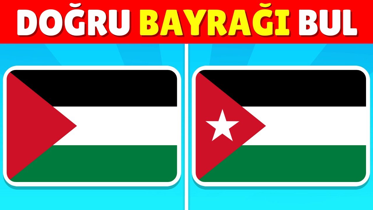 DOĞRU BAYRAĞI BUL!🤔 Ülkelerin Bayrağını TAHMİN ET 🚩 Ülke Bulmaca