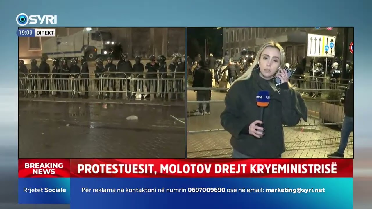 Qytetarët të vendosur kundër narkoshtetit, Policia sulmon protestuesit e grupin e xhirimit të SYRI-t