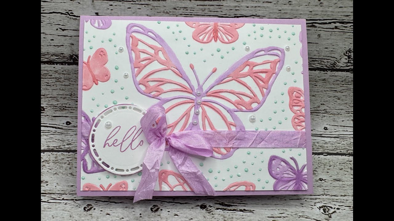 Beautiful Bokeh Butterflies- Stampin Up Embossing Folder Technique