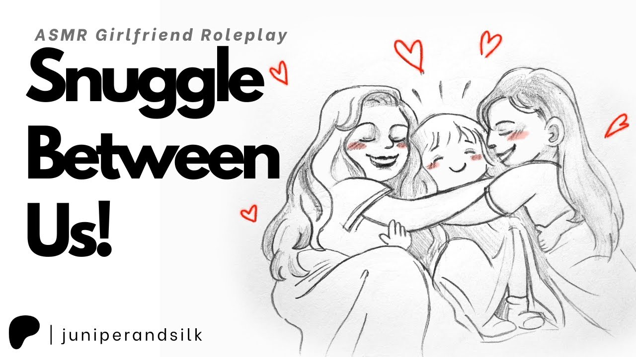 Snuggle between us | Cuddling on the couch with your best friends with @GirlinDungarees