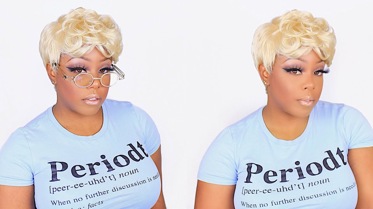 $16 Slay: Another Short Wiggy....But Blonde?!? | Sensationnel Dara | Divatress.com