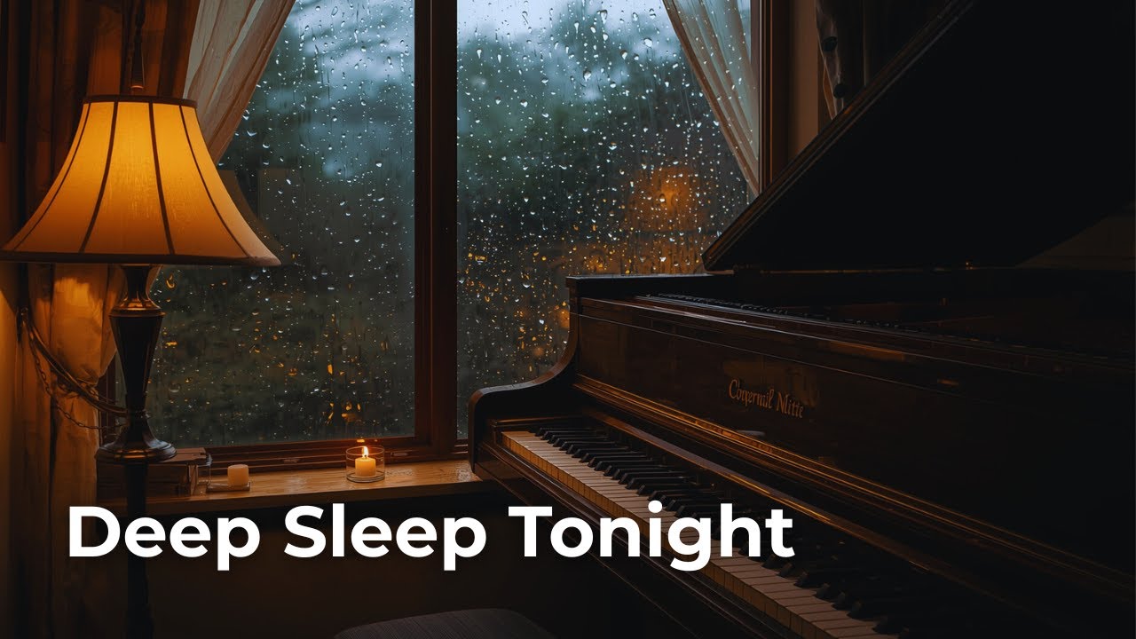 Fall Asleep in Minutes 🌧️🎹 | Night Piano & Soft Rain for Deep Sleep
