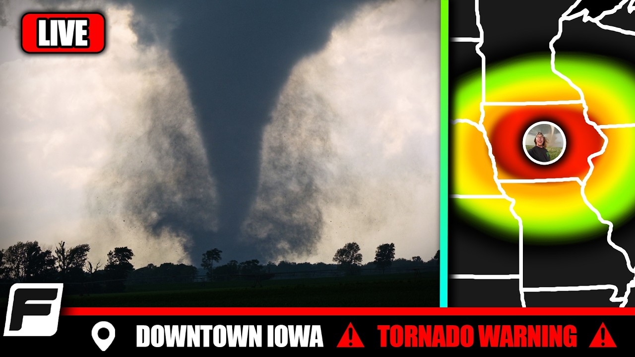 Iowa Tornado Warning NOW! - Live Storm Chasers