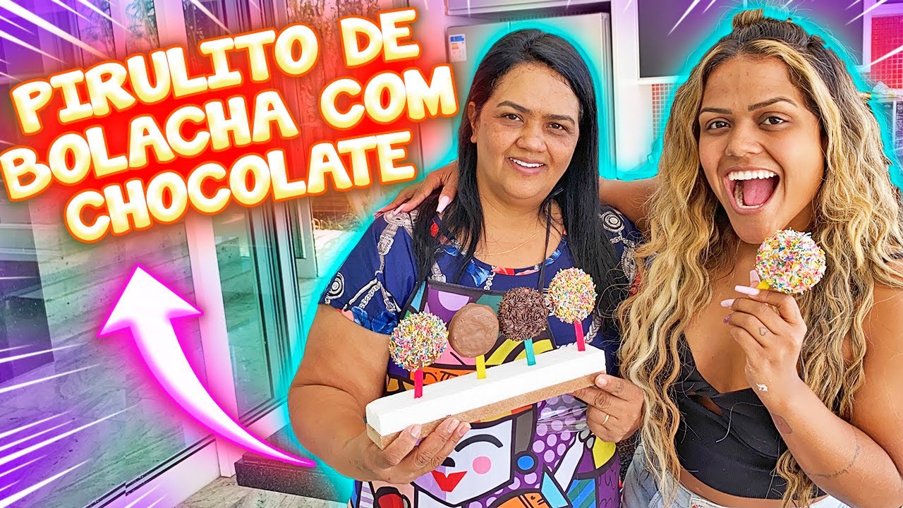 PIRULITO DE BOLACHA COM CHOCOLATE !!!
