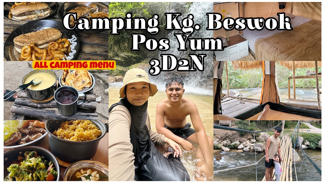 Yeay!! Family Camping 3H2M Kg Beswok Pos Yum, Sungai Siput || Waterfall Hunting|| ||Pacak Yg Ke-6