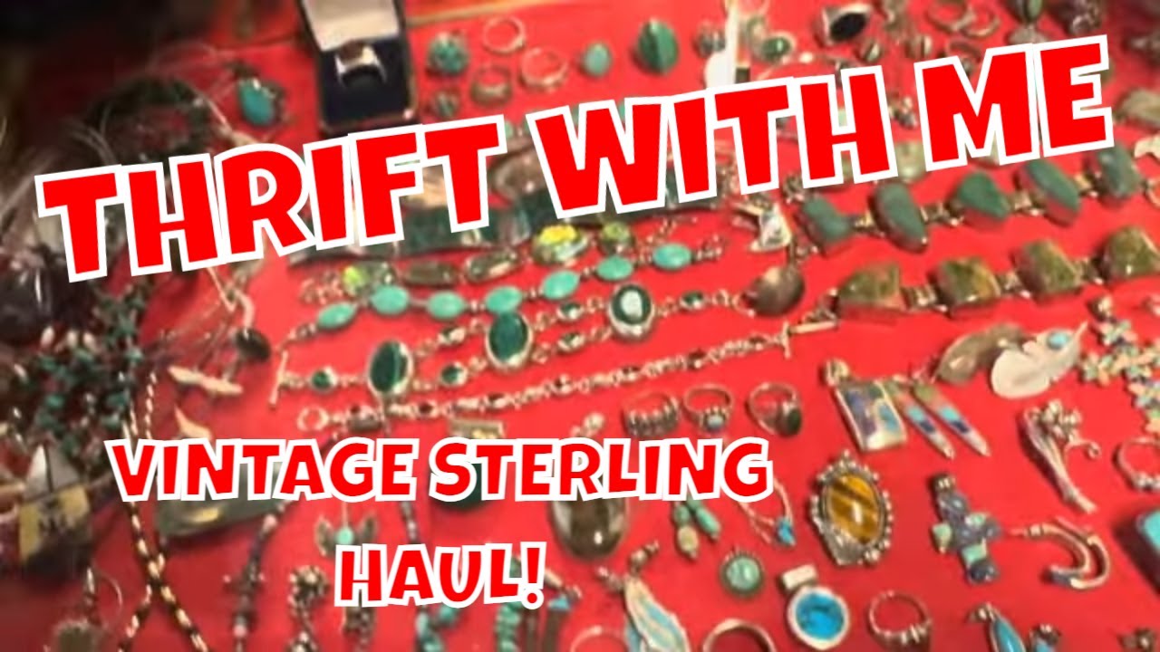 Jewelry Hunting For Vintage Sterling Silver At Flea Market! Haul Included!