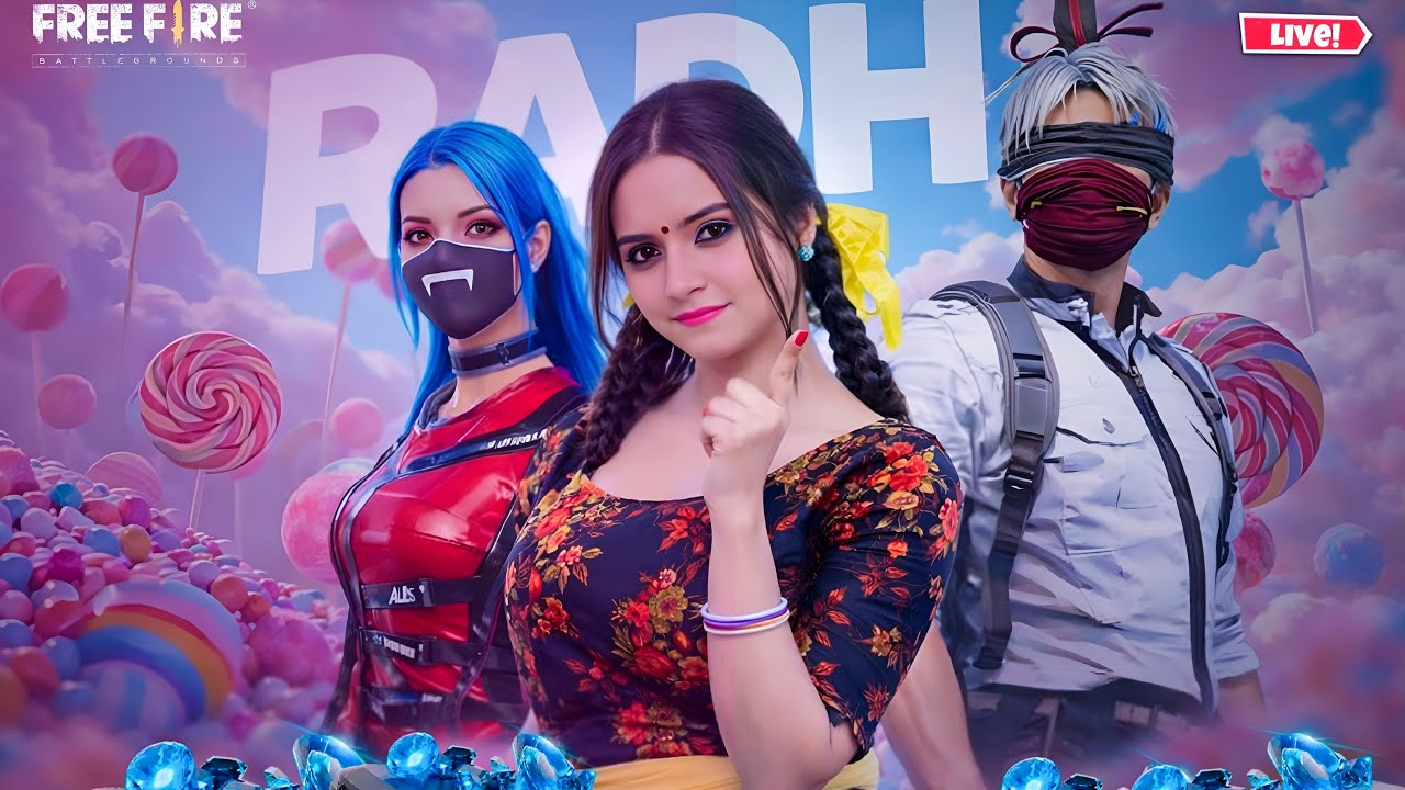 🔴FREE FIRE GIRL LIVE 😍 GUILD TEST || REDEEM CODE GIVEAWAY || DAY 1767 #radhagaming27 #freefirelive