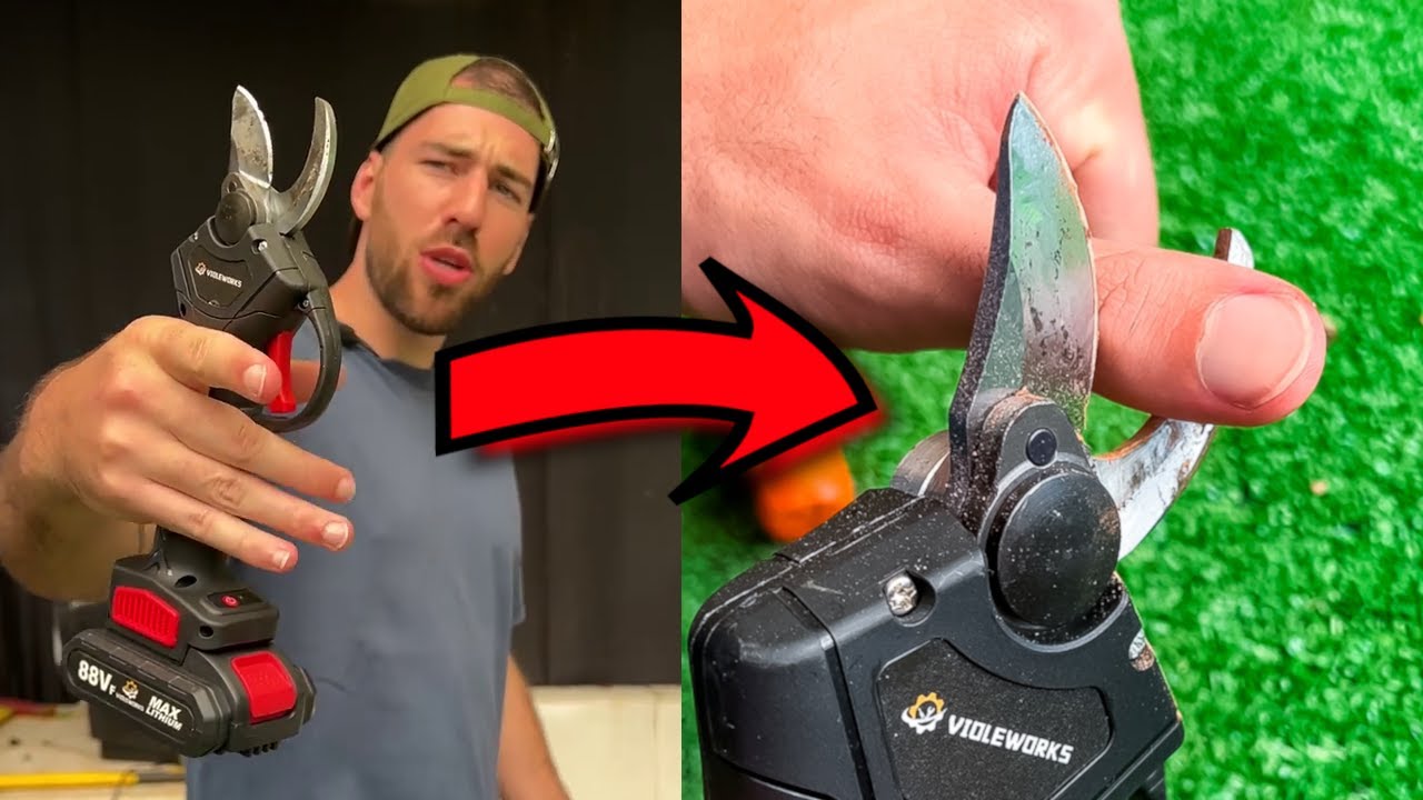 É seguro colocar o dedo em uma tesoura esbagaçadora de galhos?✂️👆🏼