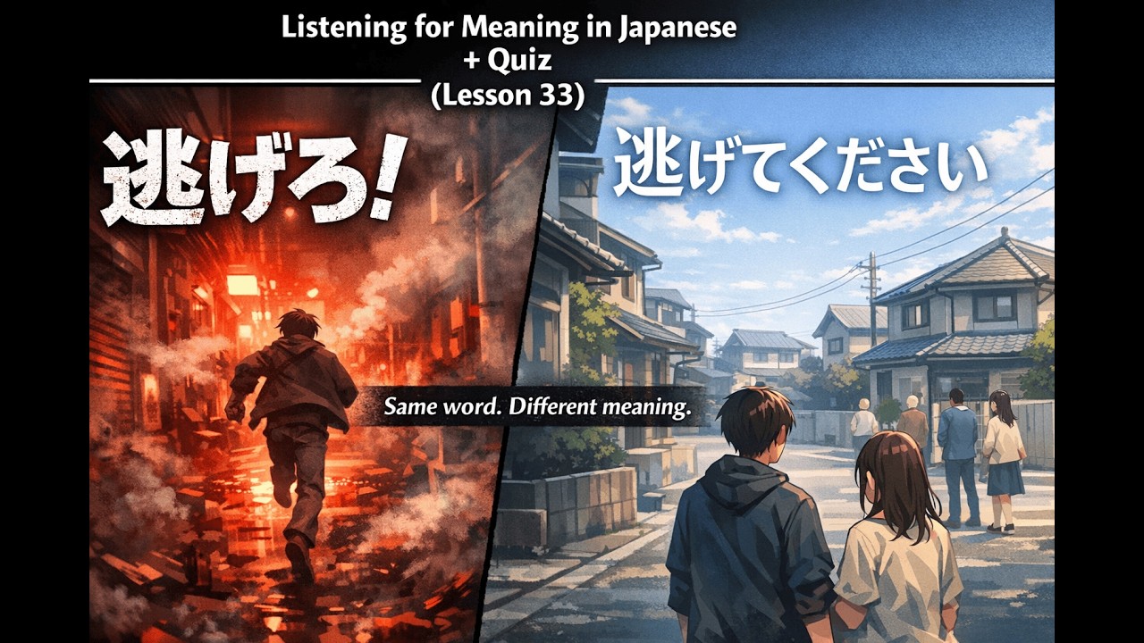 Listening for Meaning in Japanese + Quiz (Lesson 33)