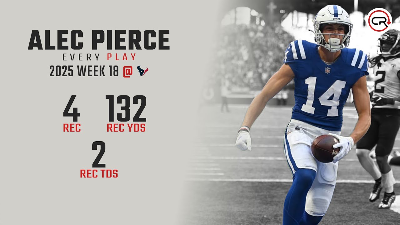 Alec Pierce Week 18 Highlights | Every Target and Catch vs Texans