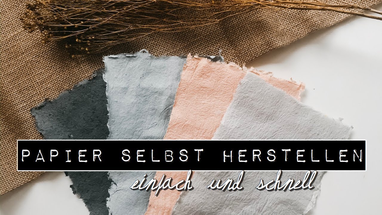 PAPIER  herstellen I PAPIER SELBST RECYCELN und SCHÖPFEN I EINFACH und SCHNELL
