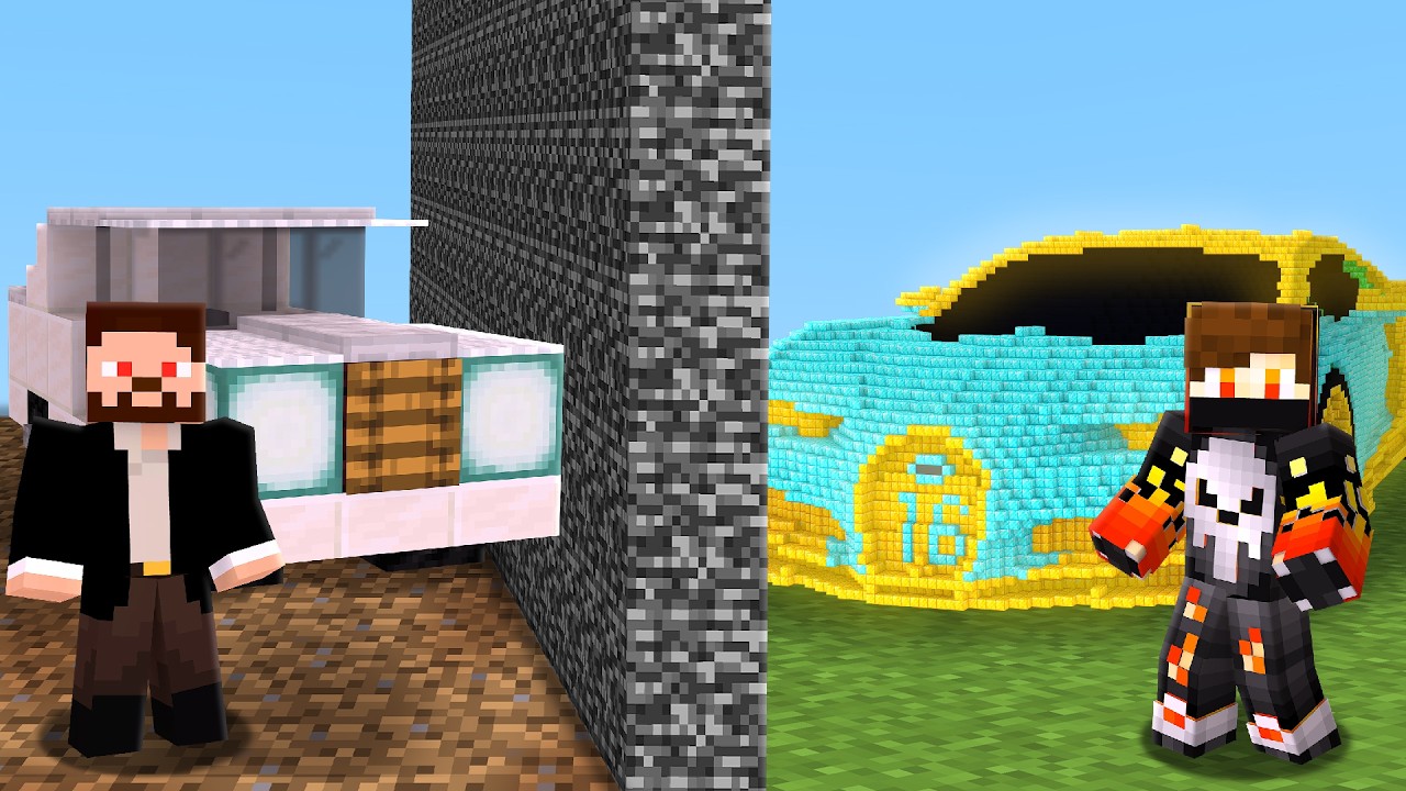 $1 SUPER CAR VS $989,462,59 SUPER CAR IN MINECRAFT!!