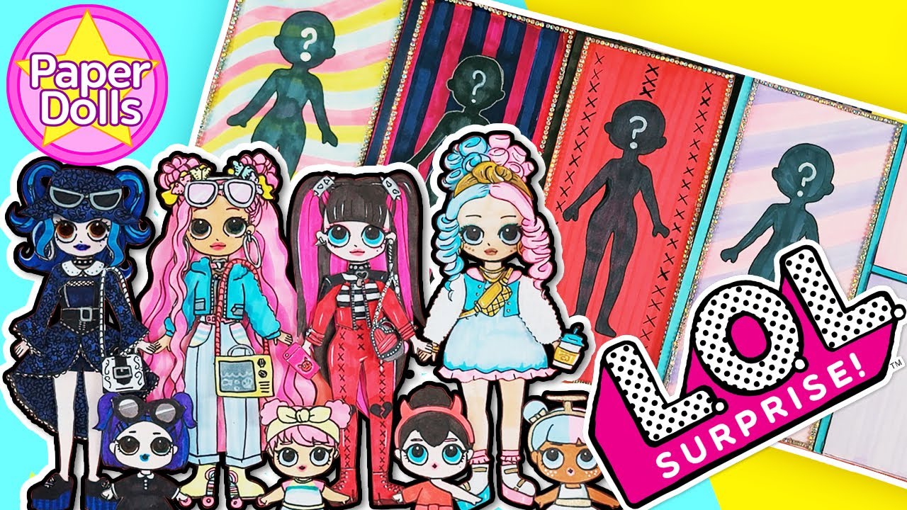 DIY] LOL Surprise OMG Paper Doll UNBOXING / DRESS UP Paper Craft 🧚🧚🏻‍♀️