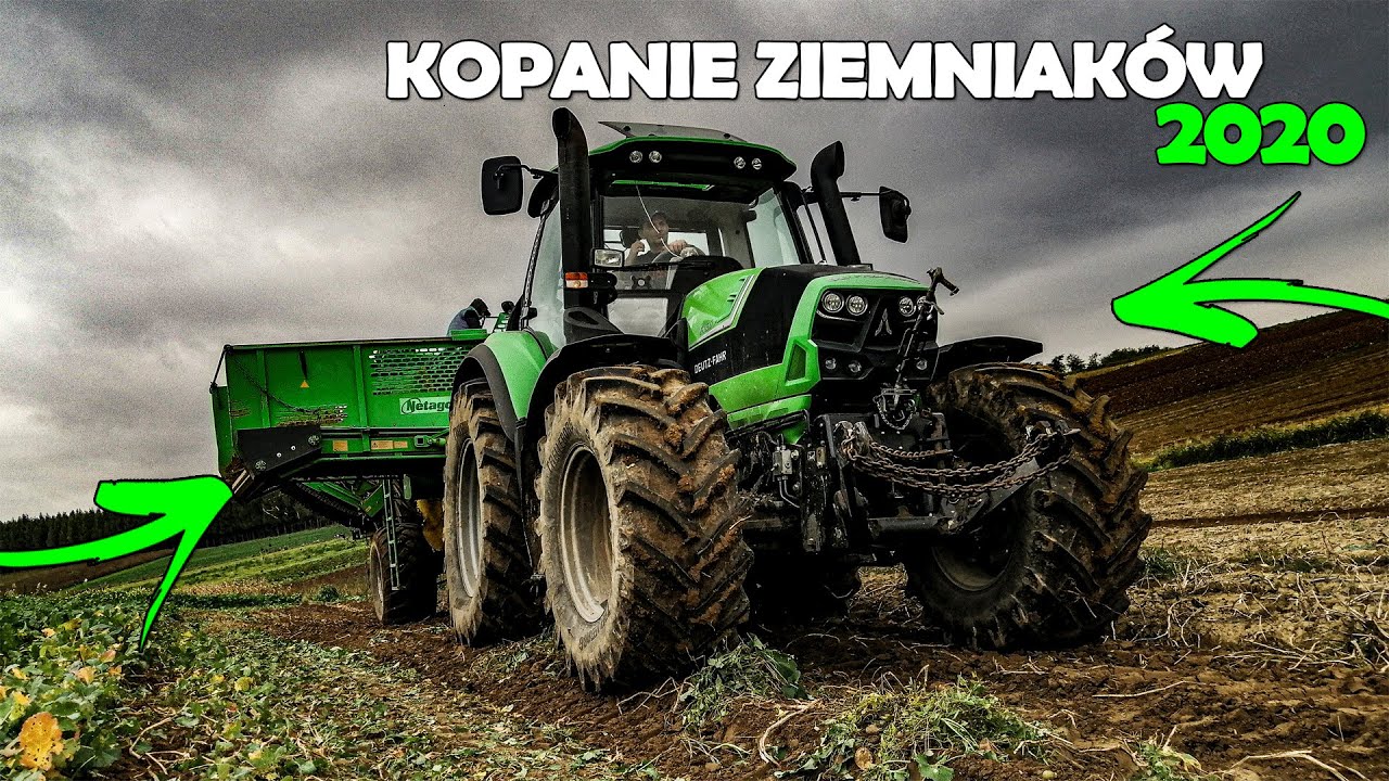 🥔Kopanie Ziemniak&oacute;w🥔 Podkarpacie 🚜 Deutz Fahr Agrotron 6160 & Netagco W&uuml;hlmaus 2733 UB