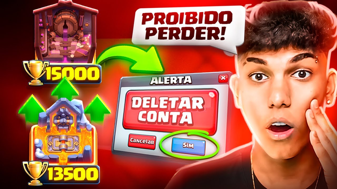 SE EU PERDER ANTES DE CHEGAR NOS 15000 TROFÉUS DELETO MINHA CONTA! *f?😭*