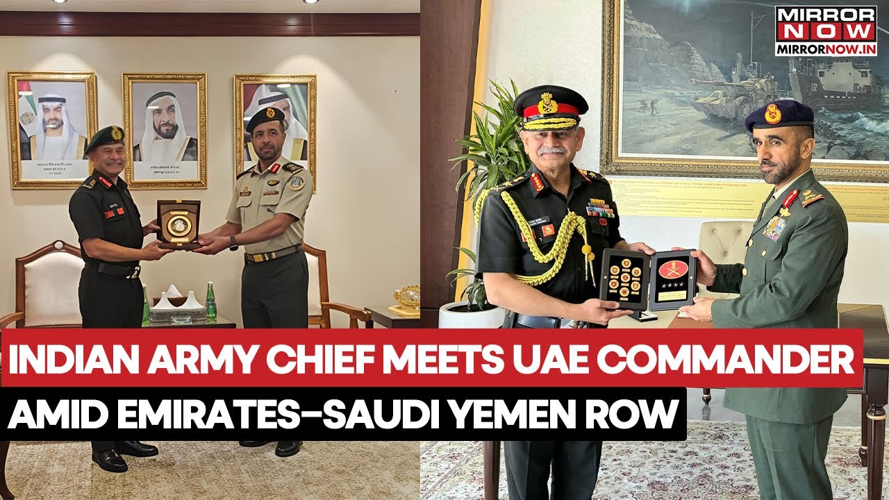 Indian Army Chief General Dwivedi Visit UAE, Meets His Counterpart To Strengthen Defence Ties