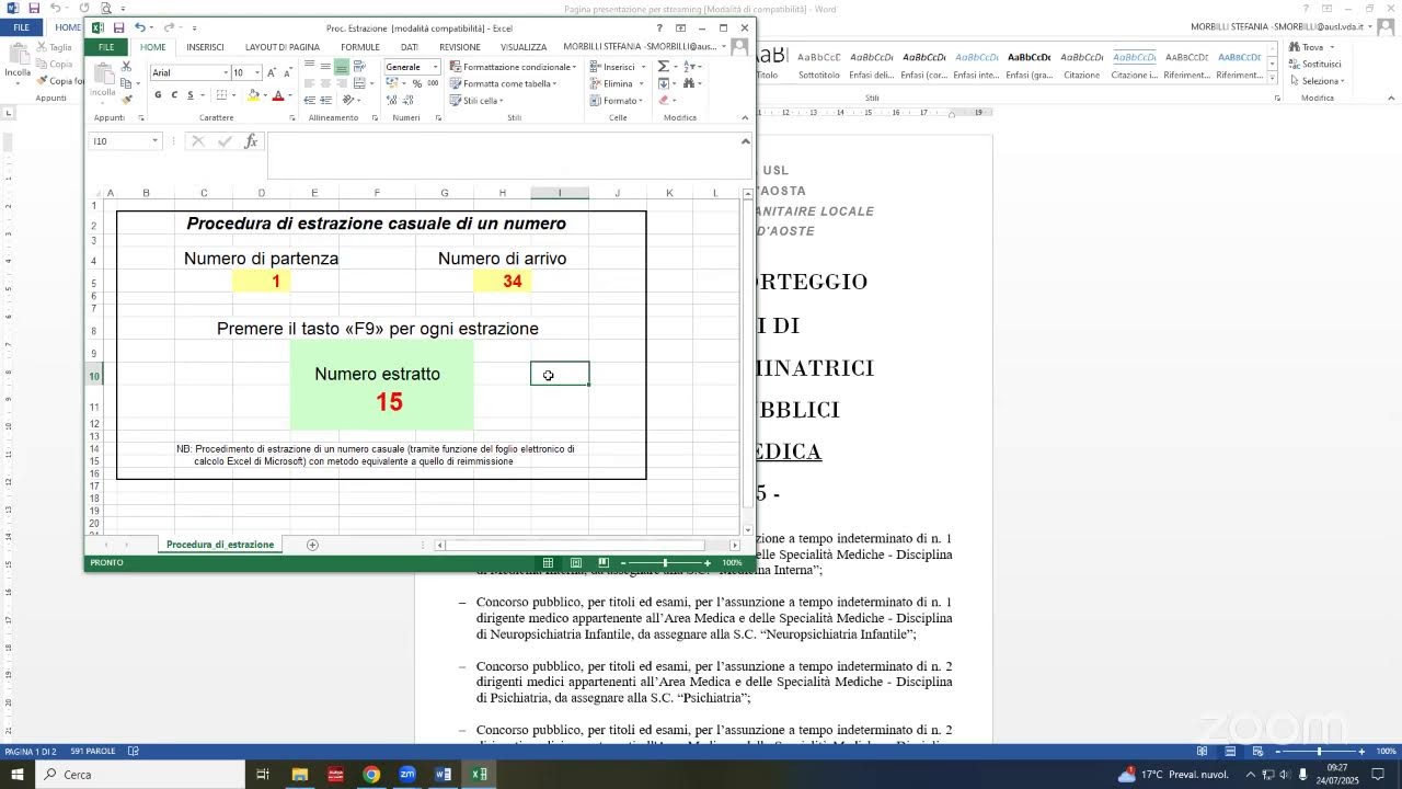 SORTEGGIO COMMISSIONI CONCORSI PUBBLICI DIRIGENZA MEDICA