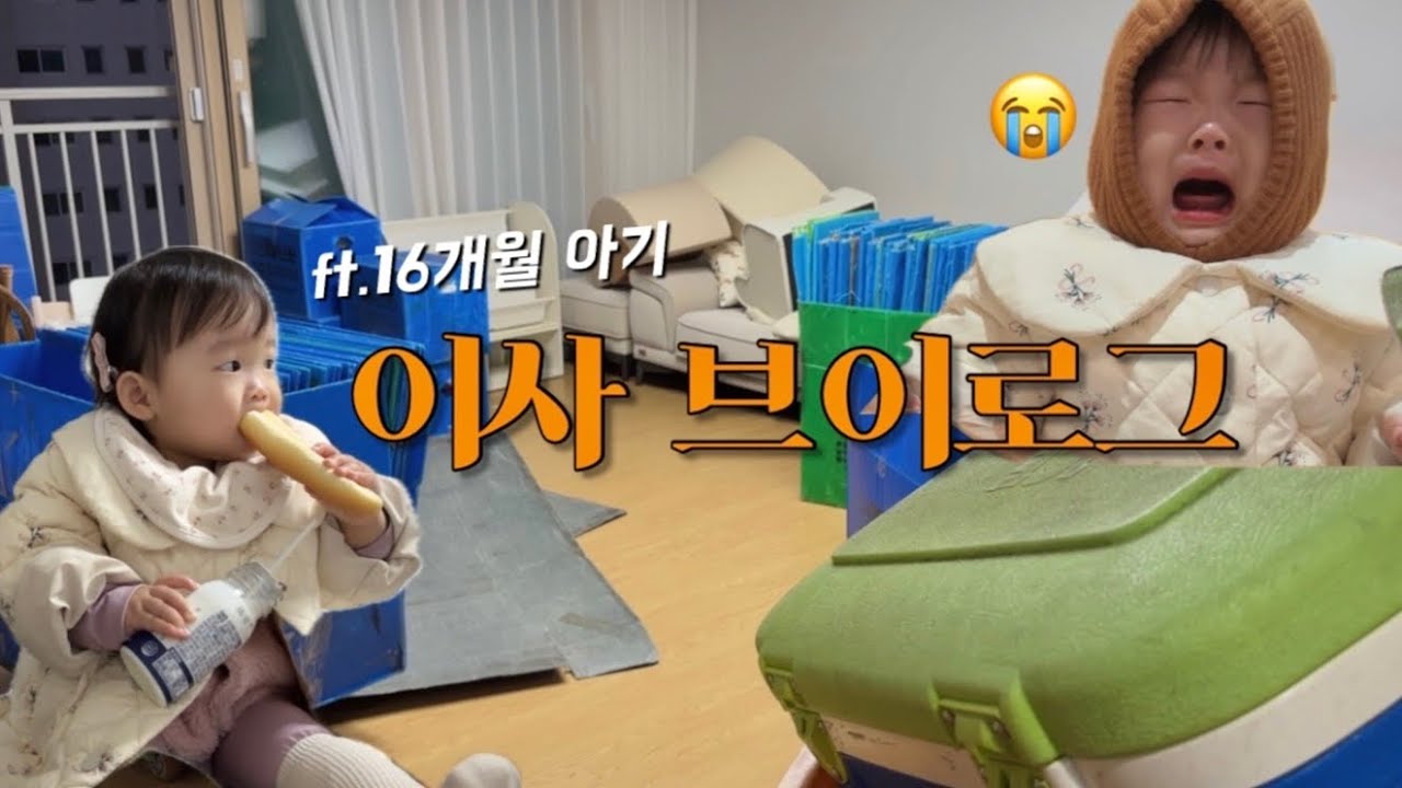 육아브이로그 | 16개월 아기와 겨울 이사하기, 우리의 3번째 집, 이케아 나들이, 둑티그 주방놀이 들임..!