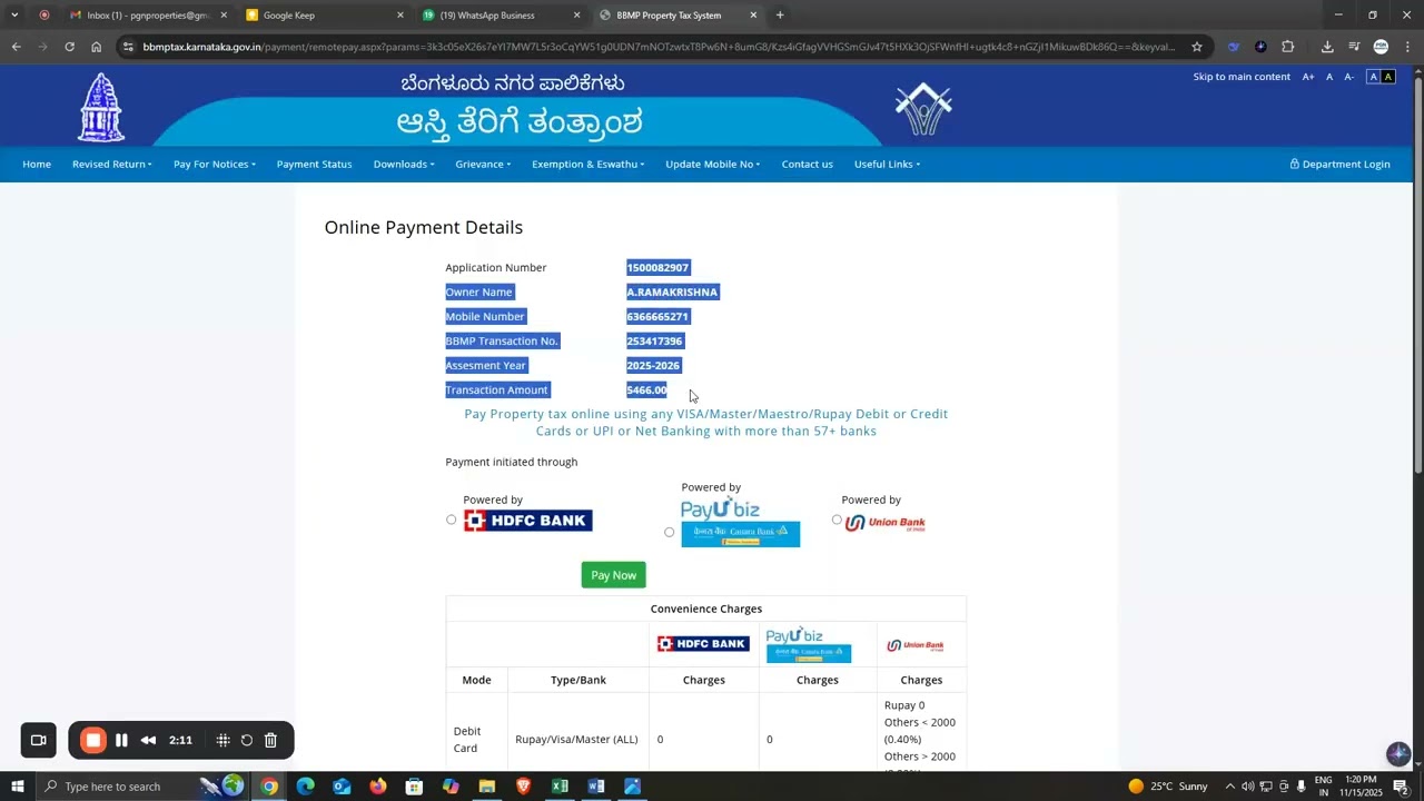 How to Pay BBMP Property Tax Online and Download the Receipt &ndash; Step-by-Step Guide