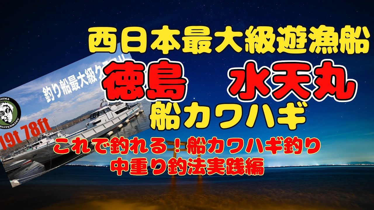 徳島 水天丸 最大級遊漁船　船カワハギこれで釣れる・中重り釣法実践編＃カワハギ釣り＃船カワハギ＃水天丸