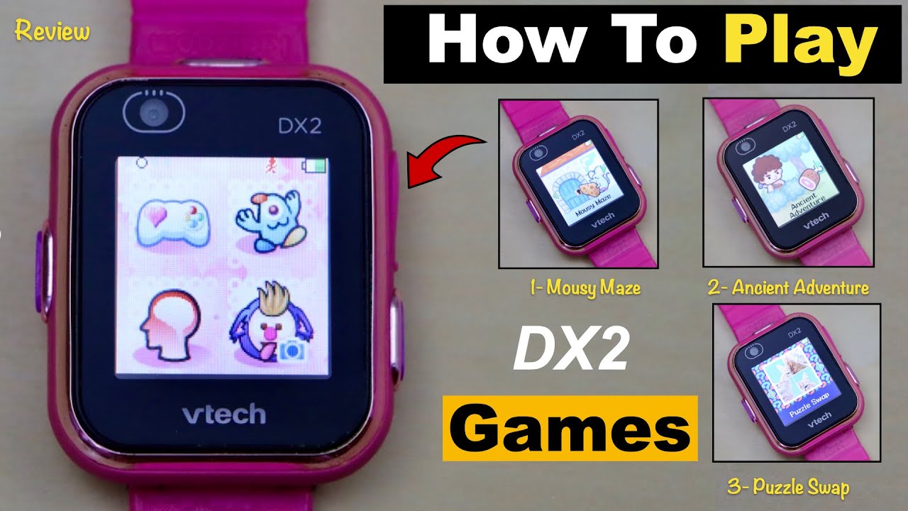 KidiZoom Smartwatch DX2 - How To Play GAMES?