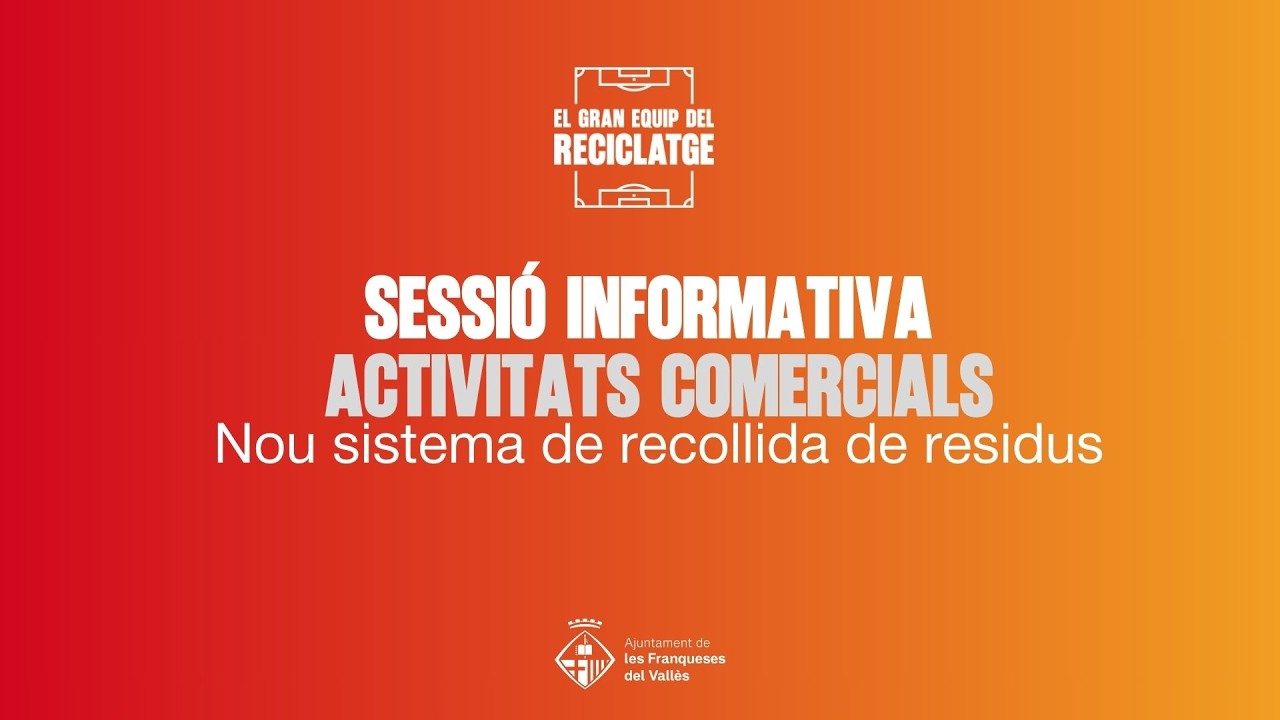 Sessió informativa per a les activitats comercials del nou sistema de recollida de residus