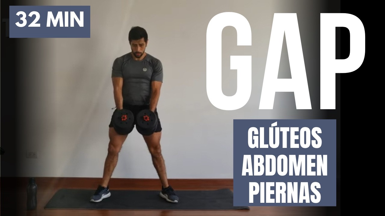 Tren inferior con mancuernas 🔥 rutina gap GLUTEOS ABDOMEN Y PIERNAS