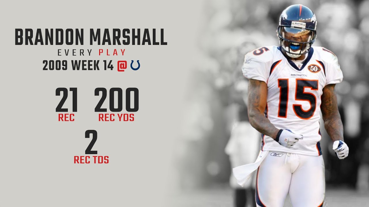 Brandon Marshall's Record-Breaking 21 Reception Game @ Indianapolis Colts | Historic Performances