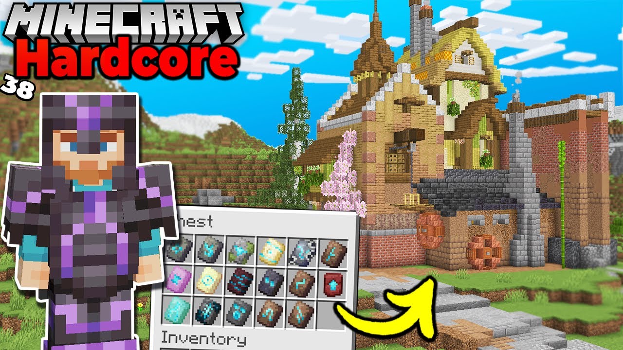 Я нашёл все элементы брони в режиме выживания Hardcore Minecraft 1.20
