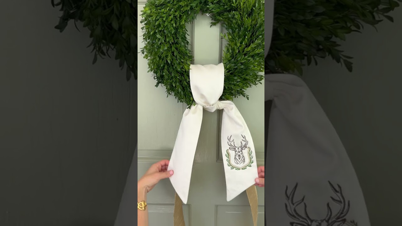 How To Tie Our Mounted Stag Wreath Sash