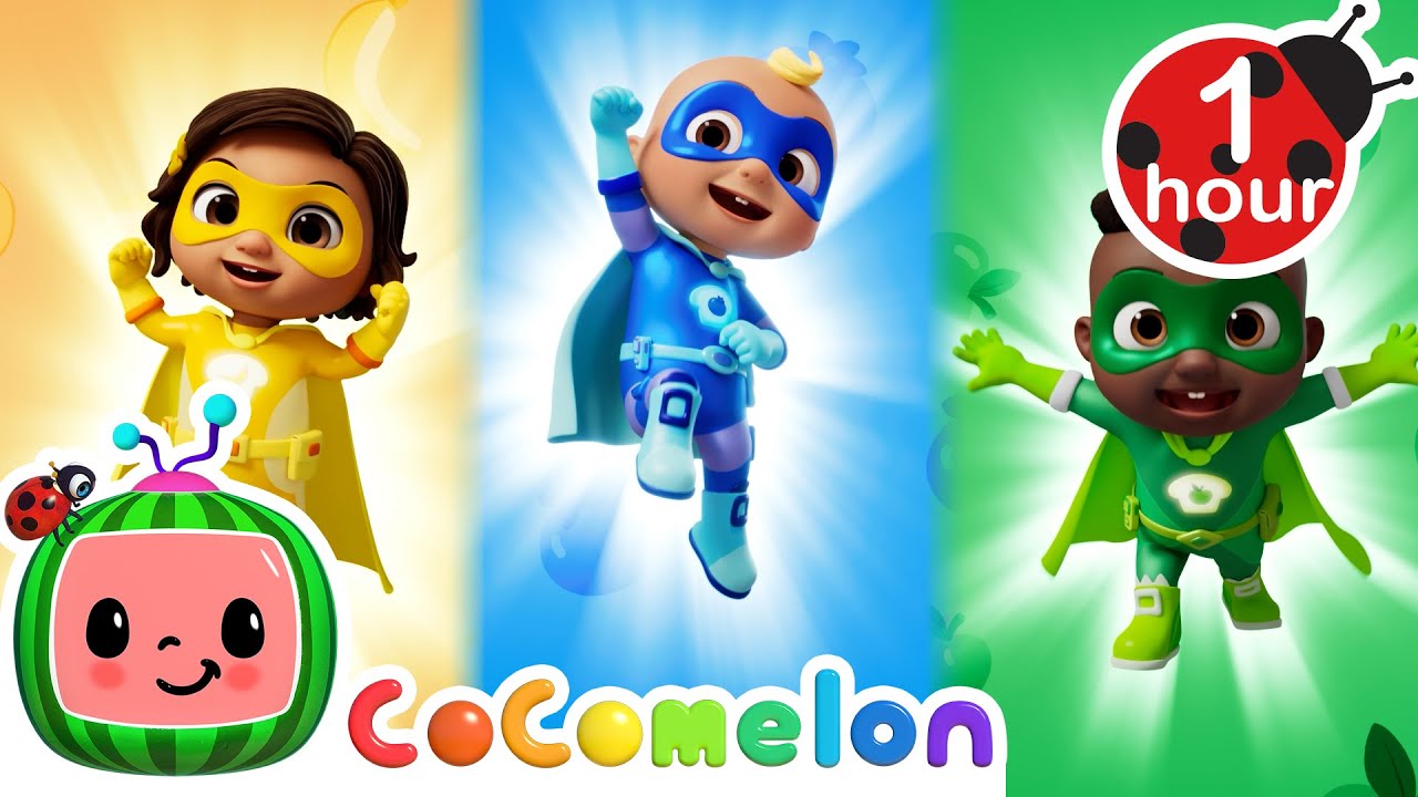 💖Super Powered Songs For 1 Hour!🦸‍♀️ | CoComelon | Moonbug Kids - Girly Cartoons & Nursery Rhymes