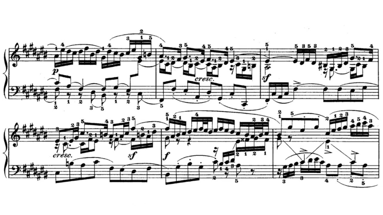 J.S. Bach: Fugue No. 3 - BWV872 - Gould - [Audio+Score]
