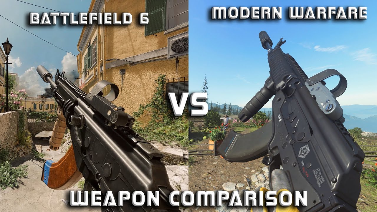 BATTLEFIELD 6 (SS1) VS MODERN WARFARE 2019 : WEAPON WITH ATTACHMENT COMPARISON 4K