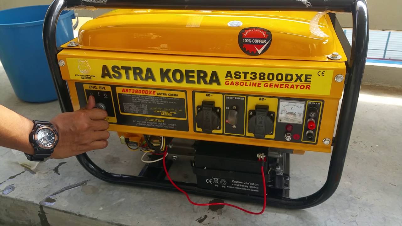 Astra Koera Gasoline Generator start up