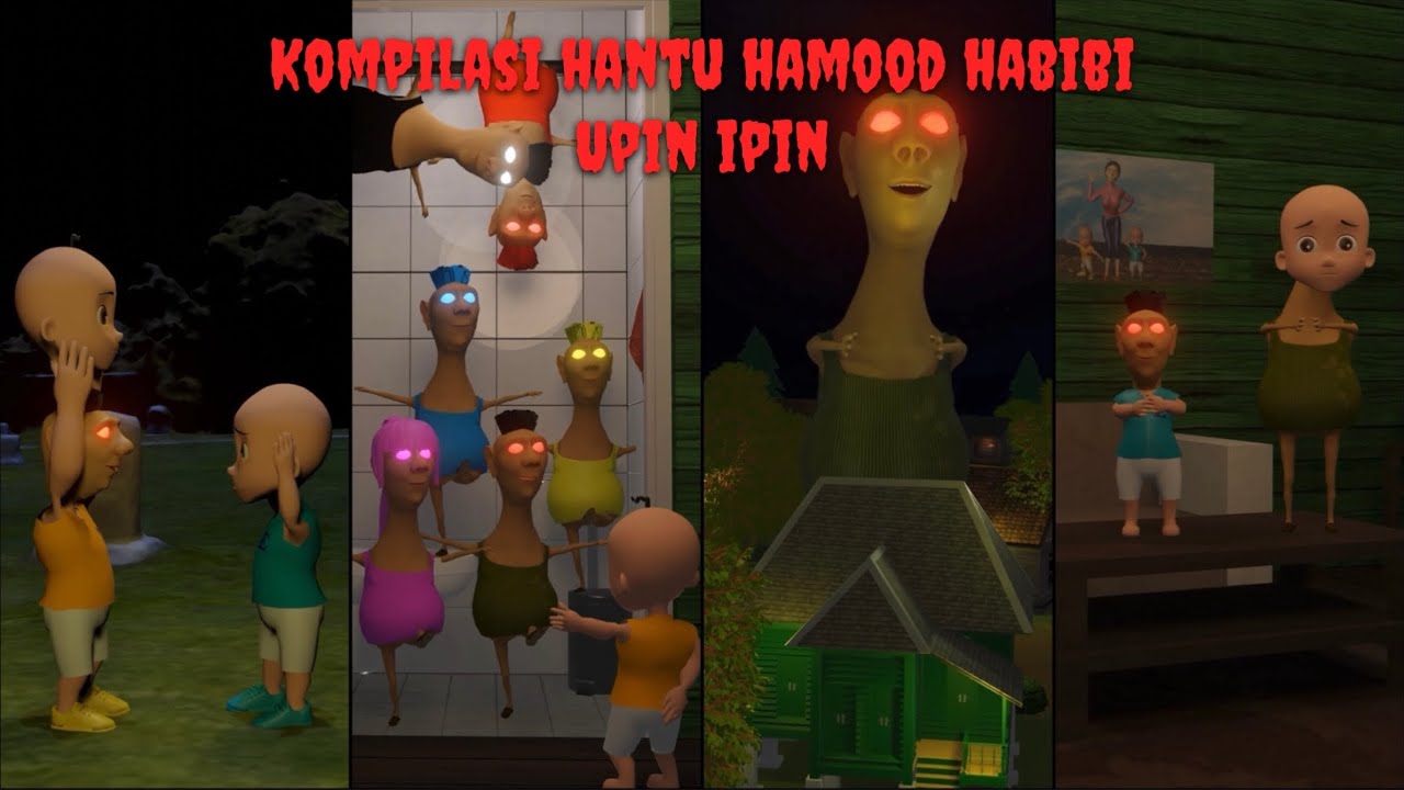 Kompilasi Upin Ipin di terror Hantu Hamood Habibi‼️😱 PART 3