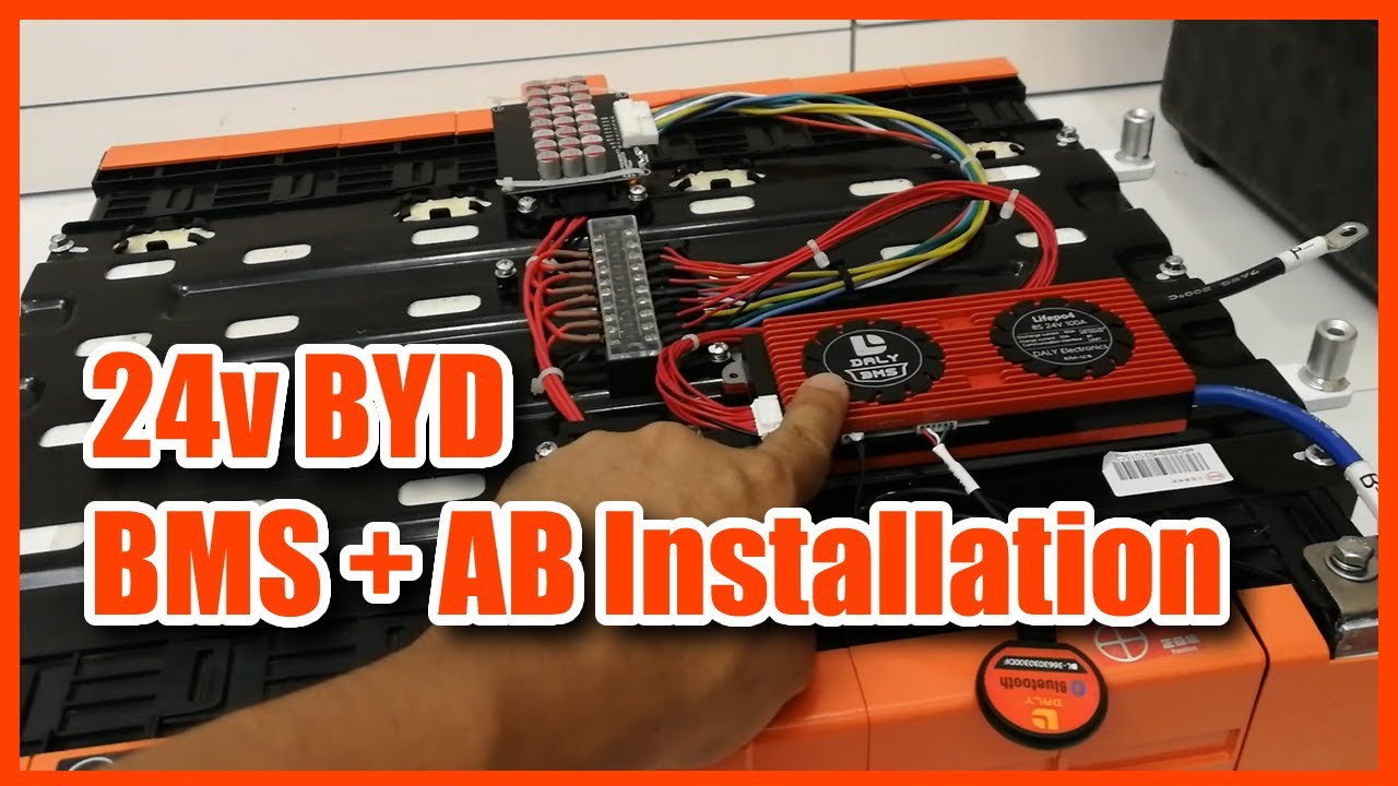 Paano magkabit ng BMS at Active Balancer sa 24v 8s BYD LiFePO4 Battery
