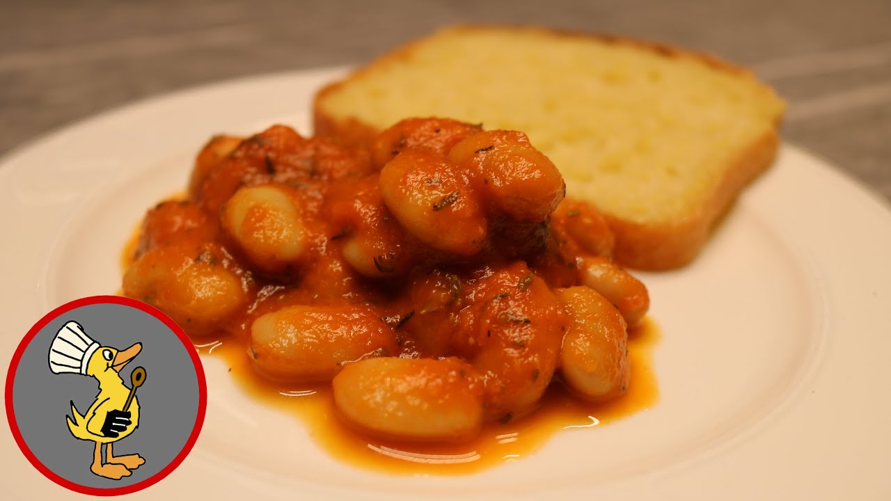 Gigantes Plaki griechische dicke weiße Bohnen in Tomatensoße selber machen eine tolle Vorspeise