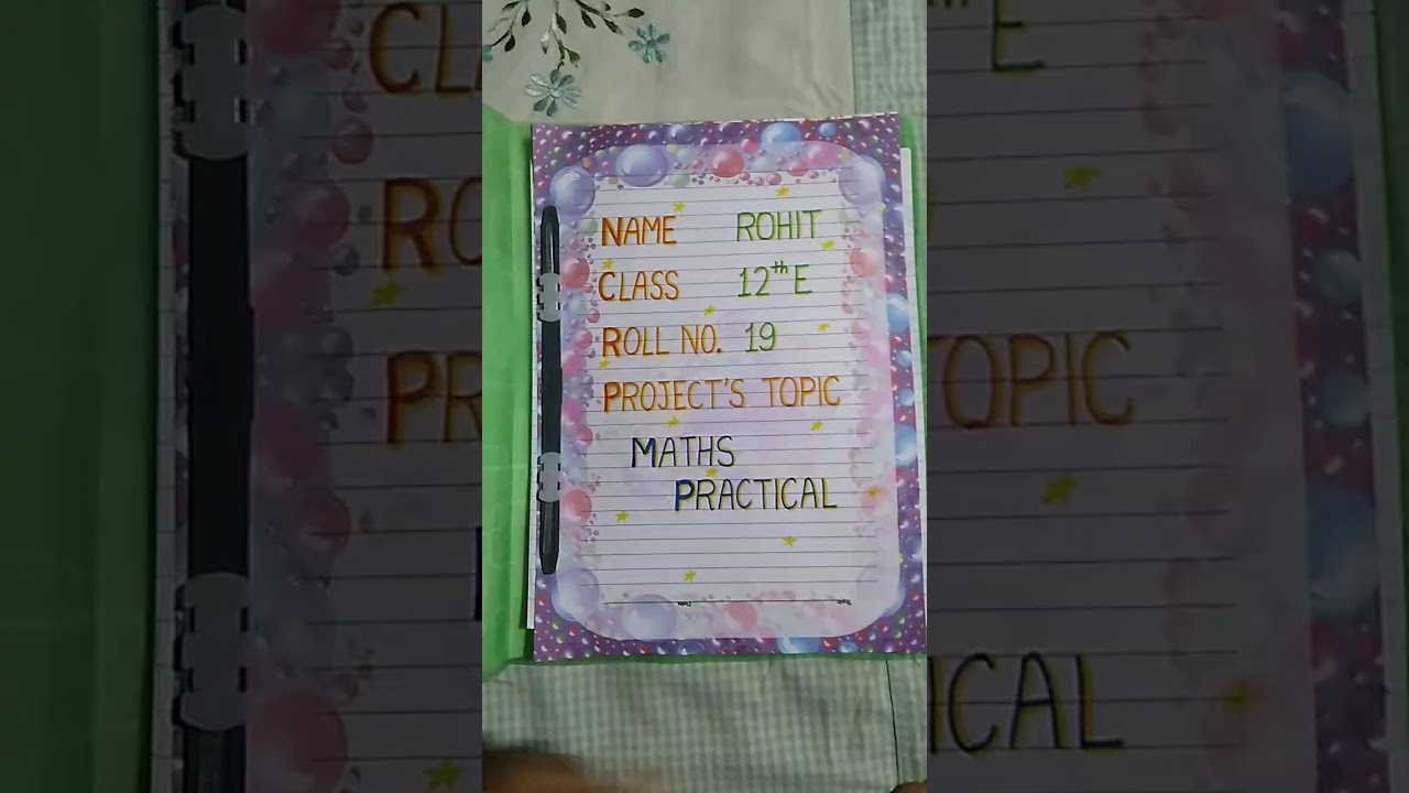 MATHS PRACTICAL FILE for class 12