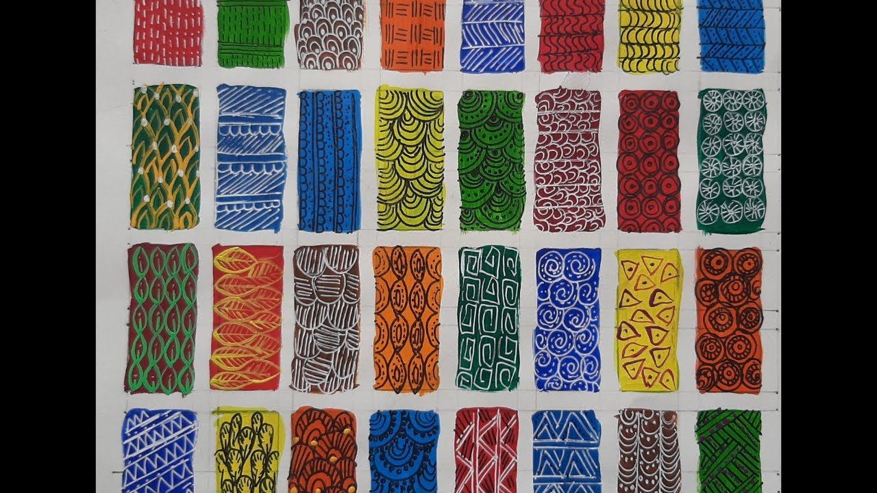 Gond tribal art - Varieties of gond art patterns in one video || Indian folk art