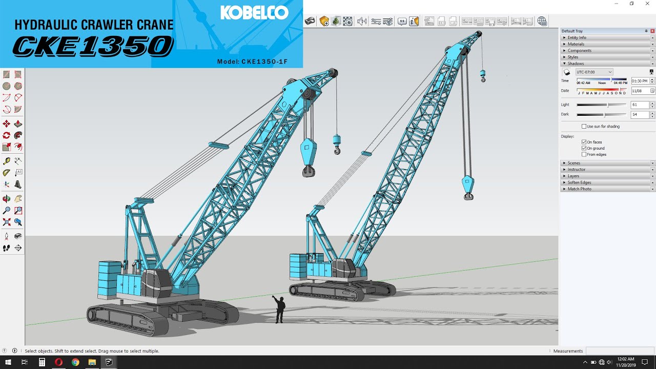 Modelling Crane Kobelco 135 ton | SketchUp
