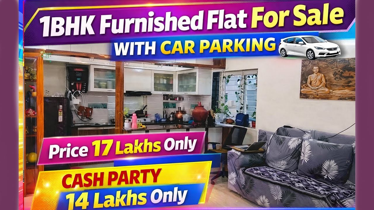 17 Lakhs Only 😱 1BHK Fully Furnished Flat  Sale Cash Deal ₹14L Furnished 1BHK Flat | Low Price #1bhk