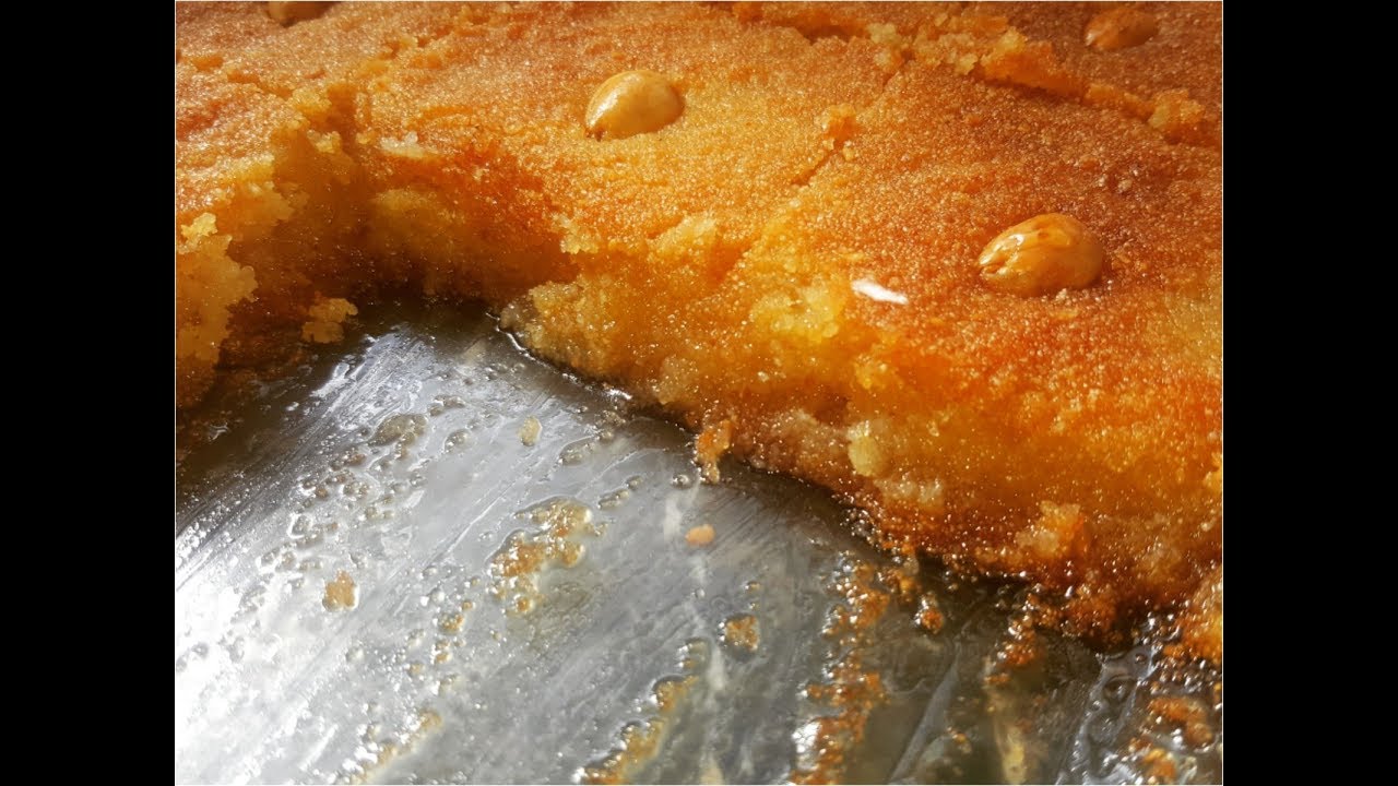 قلب اللوز /الهريسة رهييب 😀 بالخلاط من اسهل والذ وانجح مايكون رووعة😍👍👍