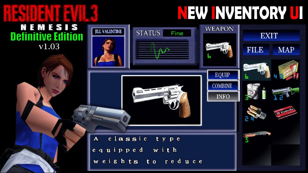 🔴Let's Replay Resident Evil 3: NEMESIS - Definitive Edition with My New Inventory UI