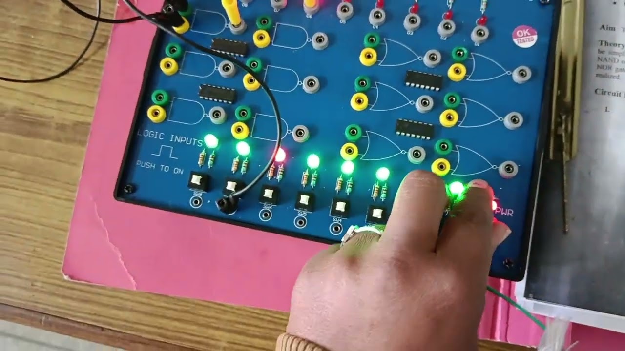 To verify basic logic Gates using universal gates (NAND) 👍|| Ashrav knowledge adds 😊||