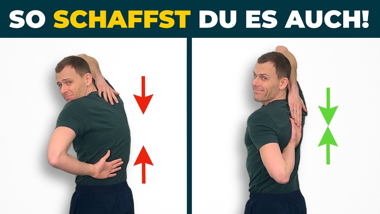 Hände hinter dem Rücken zusammenführen geht nicht? 👉🏻 Innenrotation trainieren!
