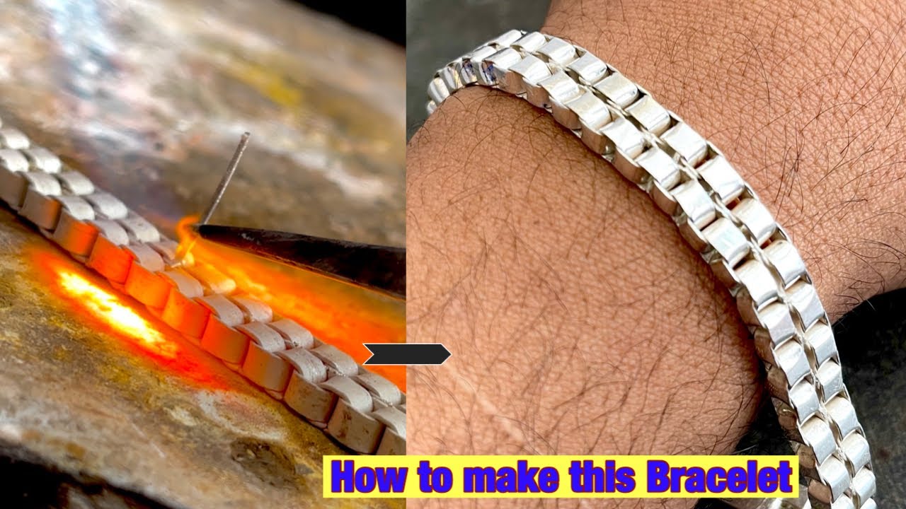 Crafting Box Chain Silver Bracelet with Box lock