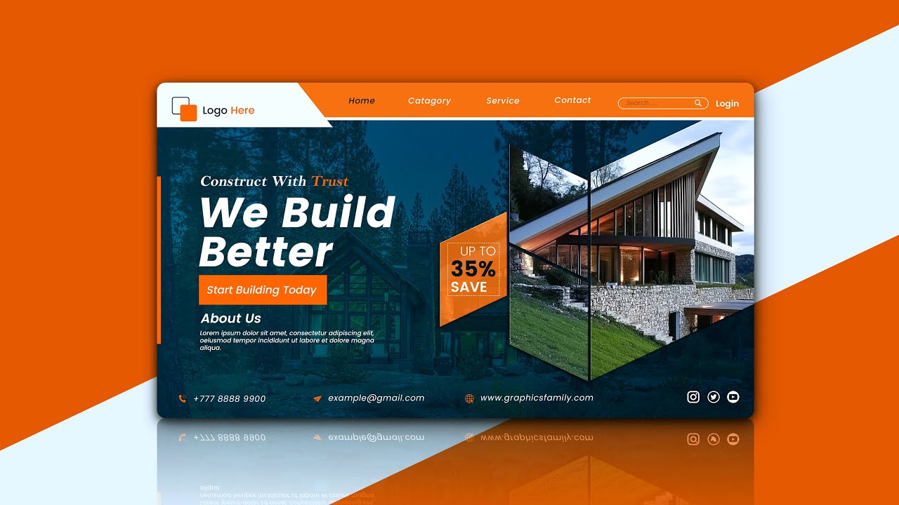 How to Design a Modern Construction Website Banner in Photoshop