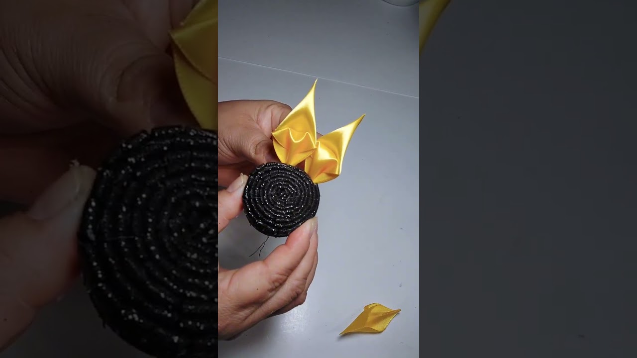 #tutorial #girasol #floreseternas #ribbonflowers #pasoapaso