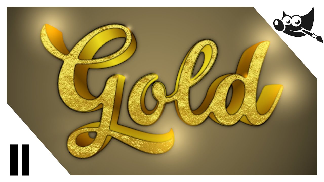 GIMP 2.10 Efectos de texto  ▶▶  11. Letras de oro